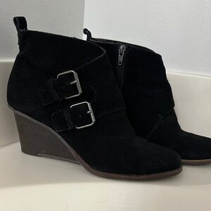 DV by Dolce Vita Black Suede Wedge Boots